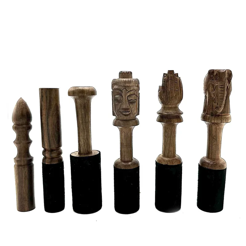 Wooden Stick - 12cm - Shaped Handle - no leather — foto 1