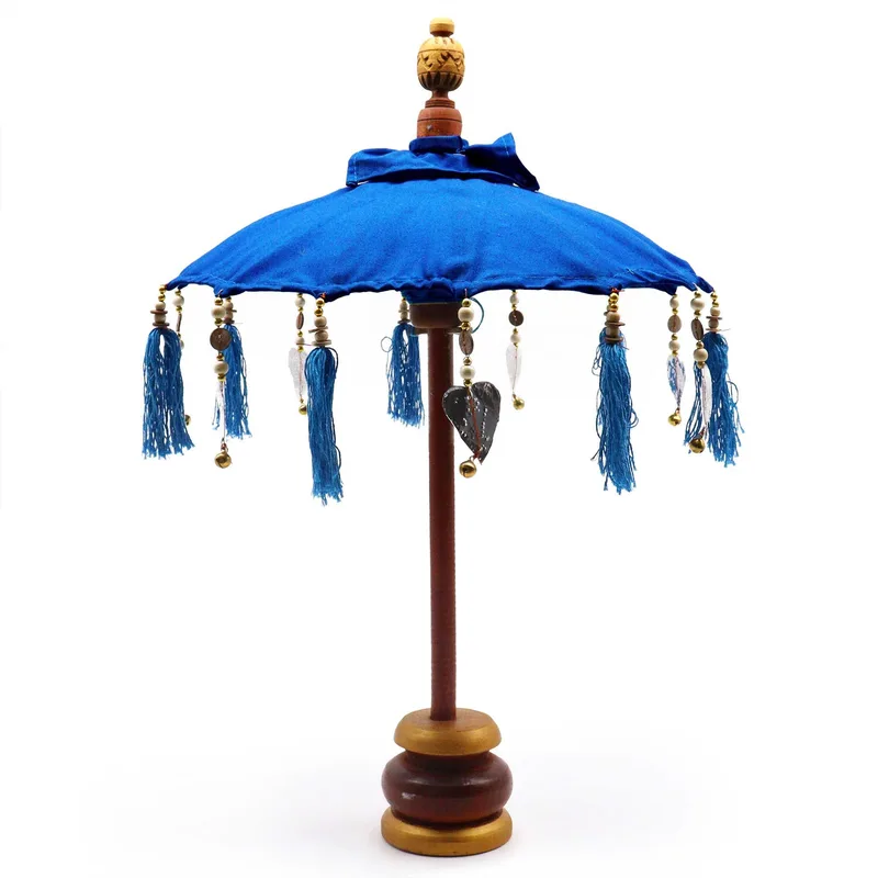 Bali Home Decor Parasol Cotton Blue 40cm