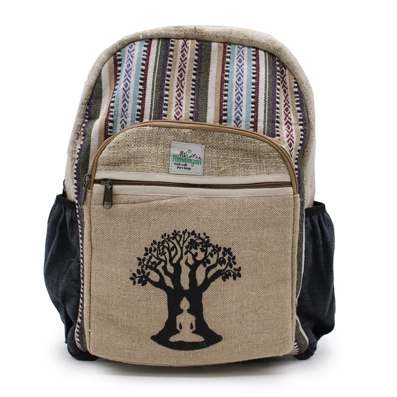 Large Hemp Backpack Bohdi Albero Design — foto 4