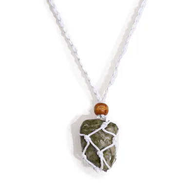 Crystal Gemstone Necklace Cord 45cm/18inch - Bianco — foto 5