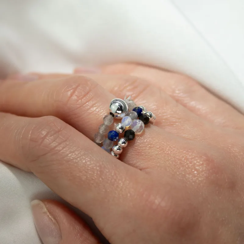 Nymph Spirit Gemstone Ring Set - Northern Lights — foto 3