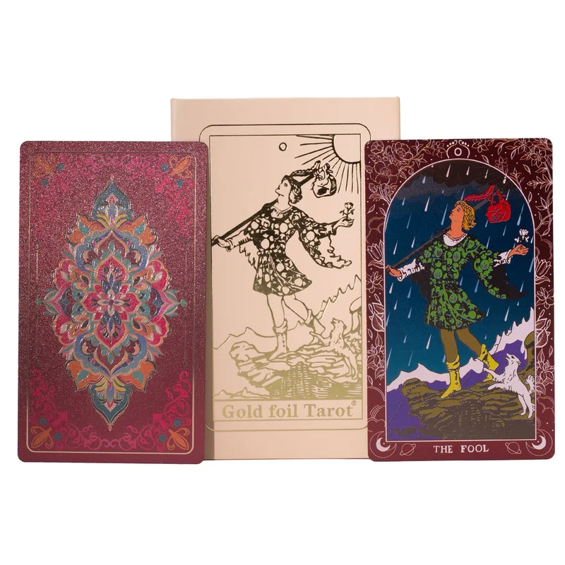 Pink Scatola Ruby Foil Tarot Card Gift Scatola Set with booklet — foto 1