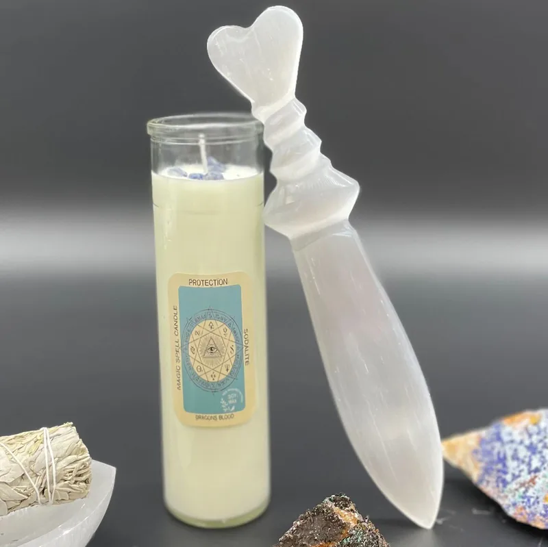 Selenite Lrg Ritual Knife Spiral — foto 5