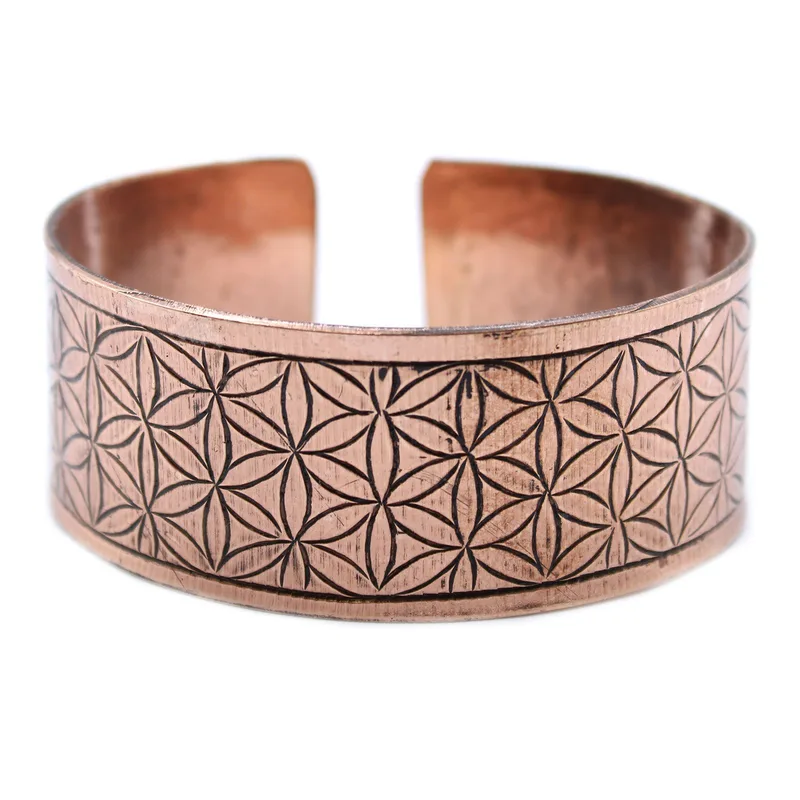 Bracciale Tibetano in Cuoio - Fiore della Vita