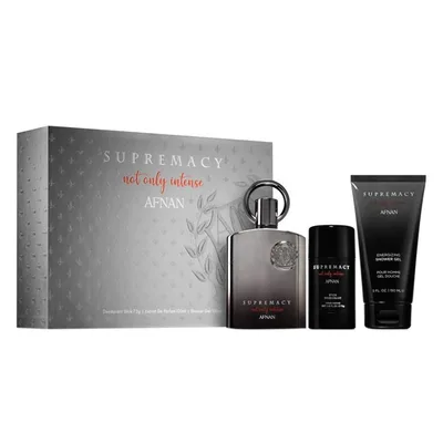 Afnan Supremacy Non Only Intense Eau De Parfum 100ml Spray Gel De Baño 100ml Desodorante Stick 75ml