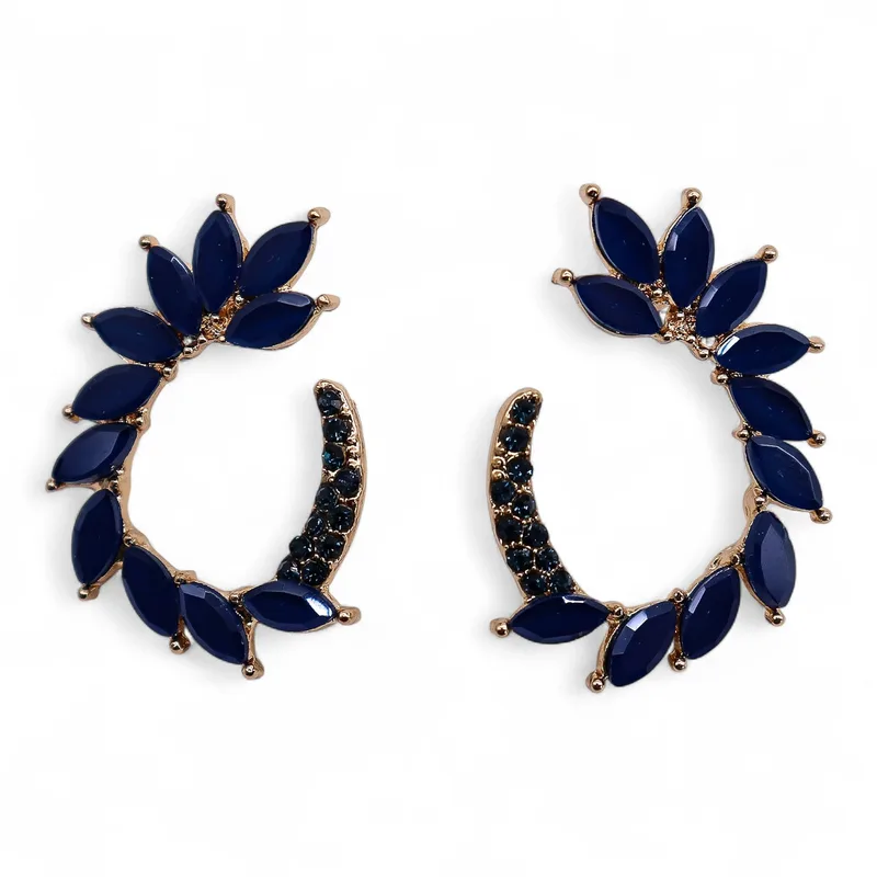 Royal Blu - Vintage Glass - Loop - Earrings — foto 4