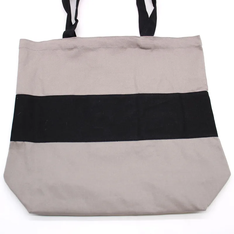 Two Tone Cotton Bag 38x42x12cm Grey & Nero 10oz — foto 2