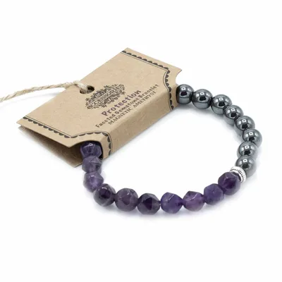 Bracciale con Pietre Naturali Tagliate - Ambriggio Magnetico