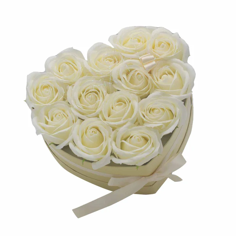 Sapone Fiore Gift Bouquet 13 Crema Roses Heart