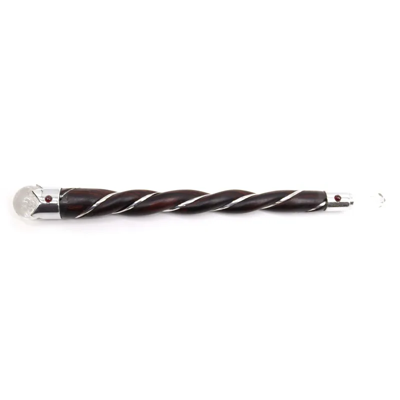 Twisted Legno and Rock Quartz Wand