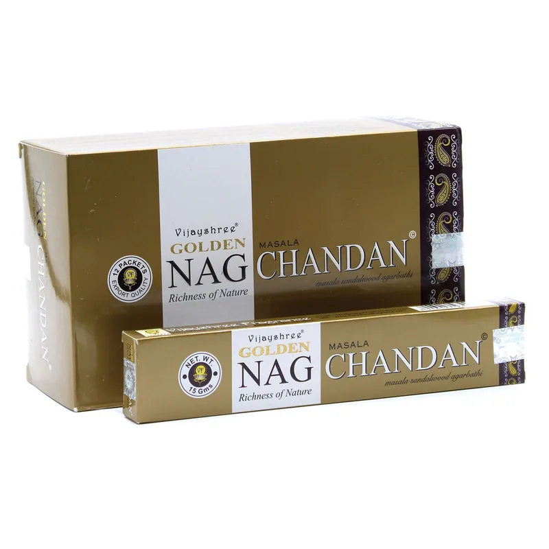 15g Golden Nag - Chandan Incenso