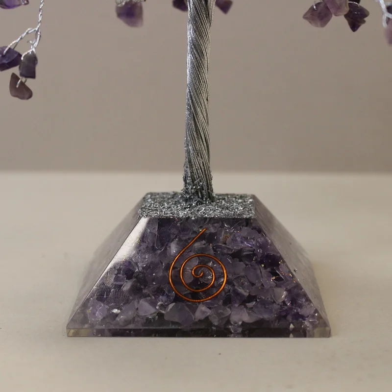 Gemstone Albero with Organite Base - 320 Stone - Amethyst — foto 1