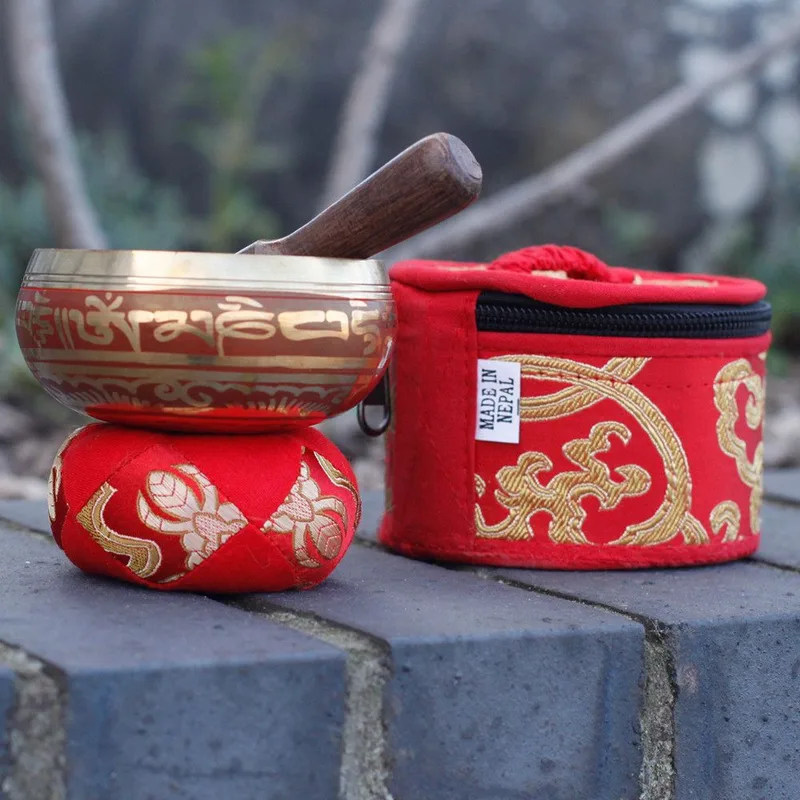 Mini Singing Bowl Gift Set Red — foto 3