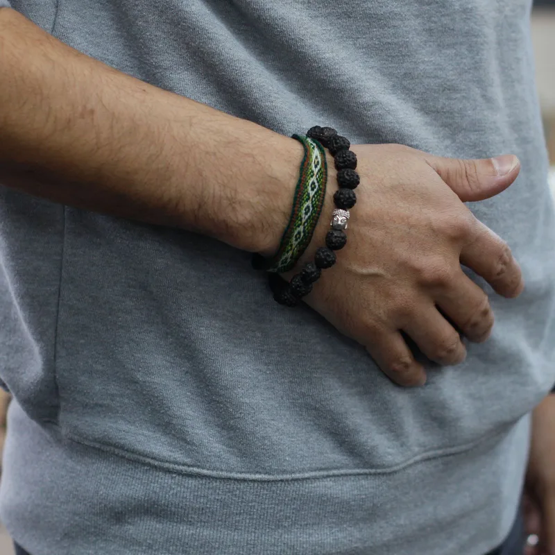 Rudraksha Buddah Bangle Mala - Dark — foto 1