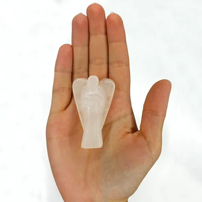 Hand Carved Gemstone Angel - Rock Quartz — foto 1
