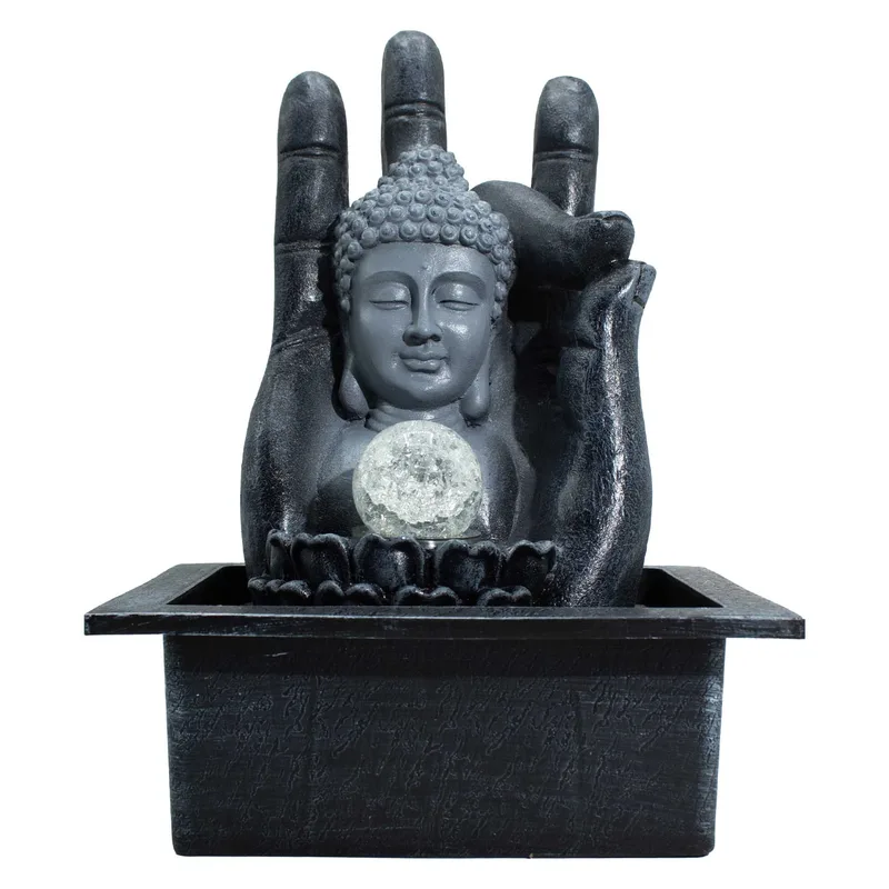 Buddha Hand & Head Tabletop Water Feature