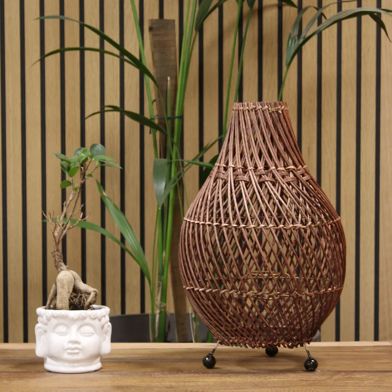 Rattan Table Lamps Dark Brown — foto 5