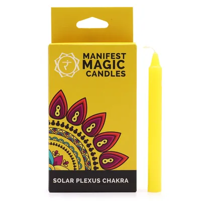 Candele Manifest Magic (con 12 pezzi) – Gialle – Chakra del Plesso Solare