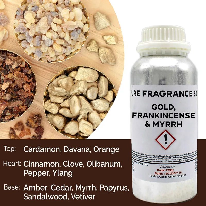 Oro Frankincense & Myrrh Puro Profumo Olio 500ml