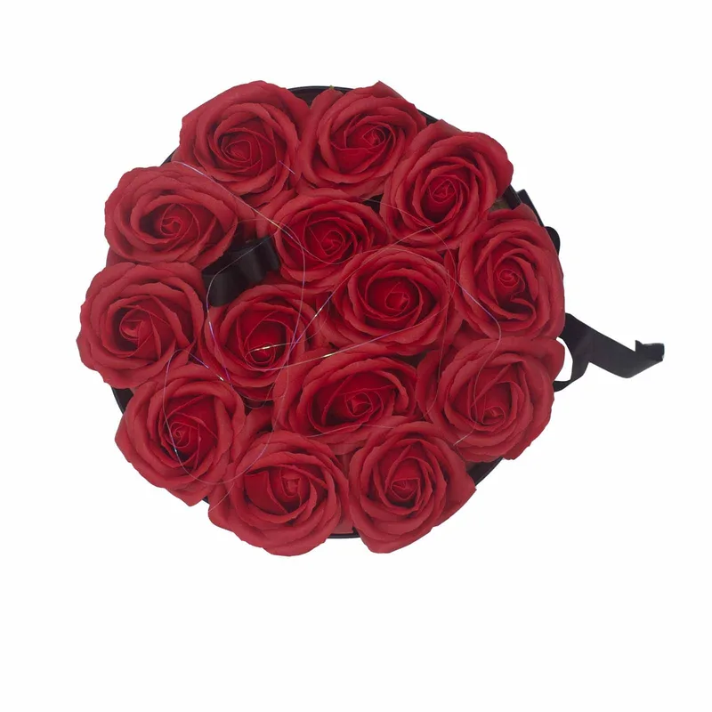 Sapone Fiore Gift Bouquet 14 Red Roses Round