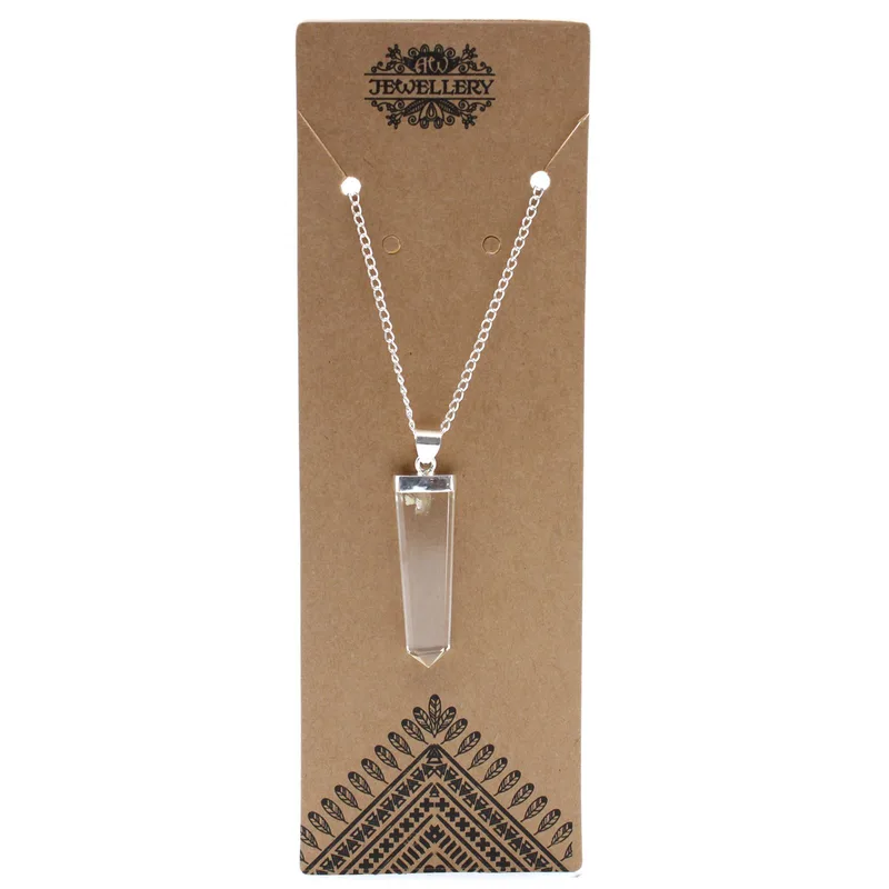 Gemstone Flat Pencil Pendant Rock Quartz — foto 6