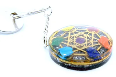 Orgonite Power Keyring Round Seven Chakra — foto 2