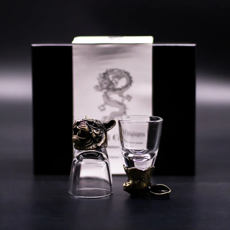 Gift Set of 6 Shot Glasses Selvatico Forest Creatures Antique Bronze — foto 1