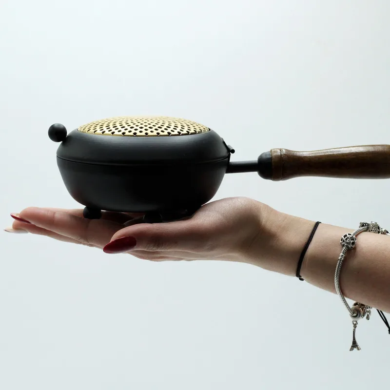 Large Iron Censer Incenso Bruciatore - Oro detail — foto 1
