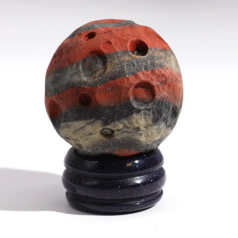 Red Jasper Planet on a Sola Goldstone Stand 40mm — foto 4