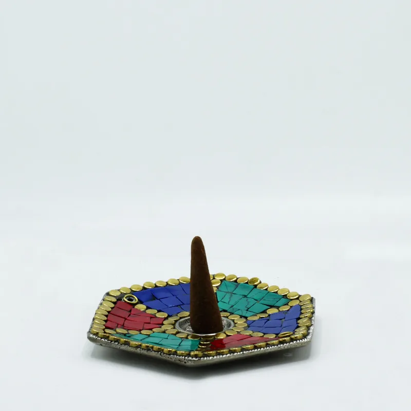 Hex Plate Tibetan Decor Cone & Stick Porta — foto 1