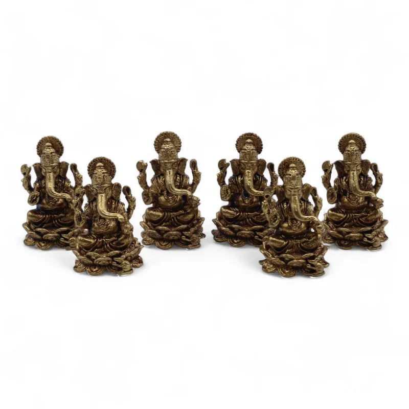 Brass Miniature Gods - Ganesha (22gms) - 37mm — foto 4