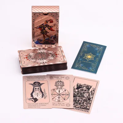 Rosa Oro Foil Tarot Card Set Moon Phase with booklet — foto 1