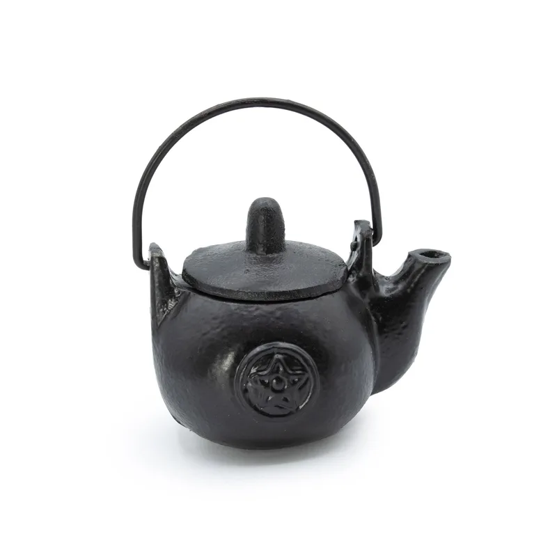 Small Cast Iron Ritual Pot with Pentagon 8x8x10cm — foto 6