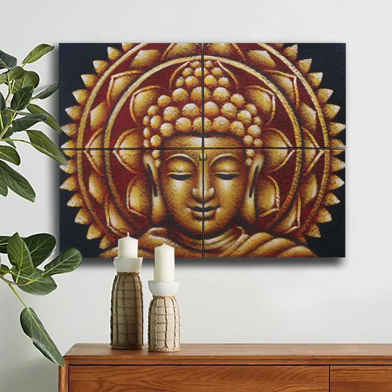 Oro Buddha Mandala Brocade Detail 30x40cm x 4 — foto 1