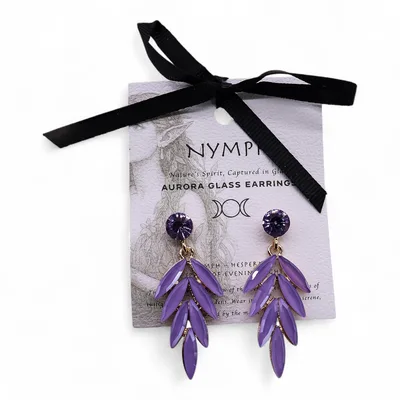 Lavanda - Vintage Glass - Faries - Earrings — foto 2
