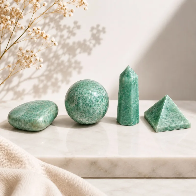 Four Gemstone Shapes - Amazonite — foto 3