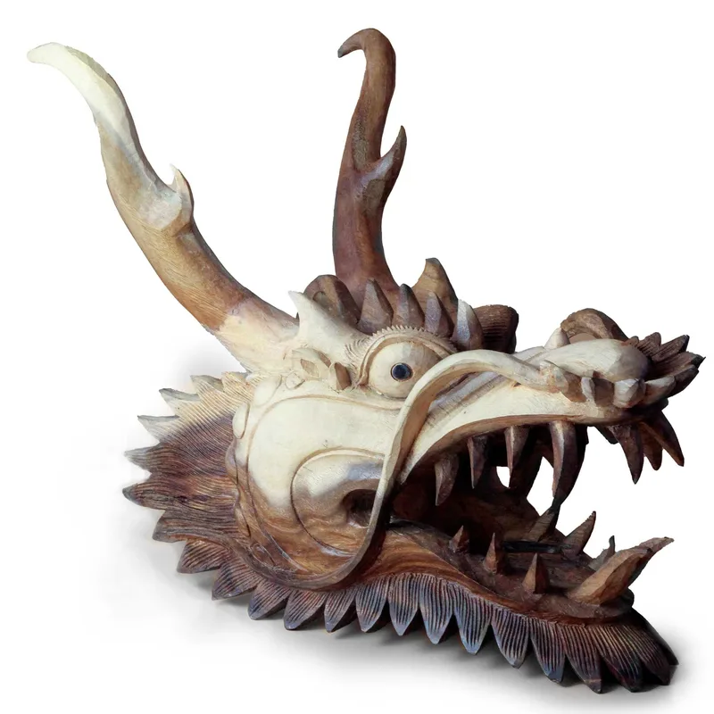 Live Size Dragon Head Carving 30cm — foto 2