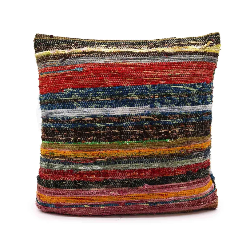 Rag Rug Cushion Covers 40x40cm Naturale Greens — foto 2