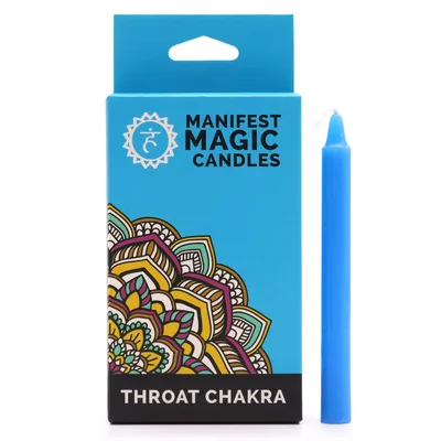 Candele Manifest Magic (con 12 pezzi) - Blu - Chakra del Collo