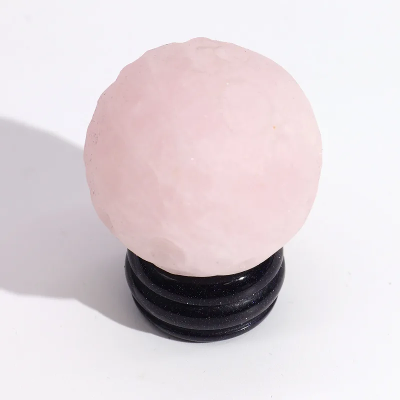 Rosa Quartz Planet on a Sola Goldstone Stand 40mm — foto 3