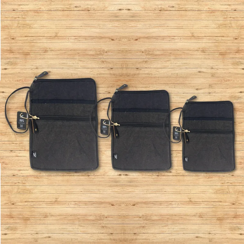 Stonewash Tablet Pouch Charcoal 21x29cm — foto 2