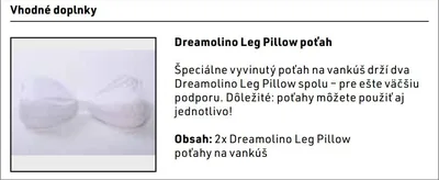 Dreamolino Leg Pillow poťah na vankúš (balenie 2 ks)