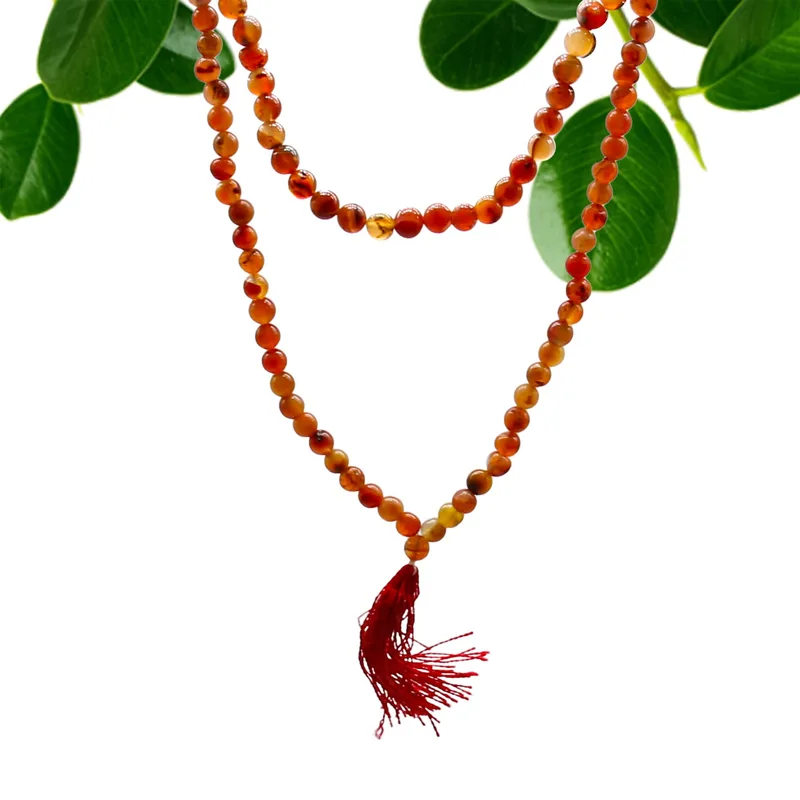 108 Bead Mala Carnelian