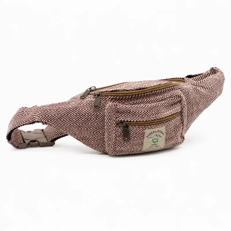 Cotton Hemp Style Belt Bag Wine — foto 2