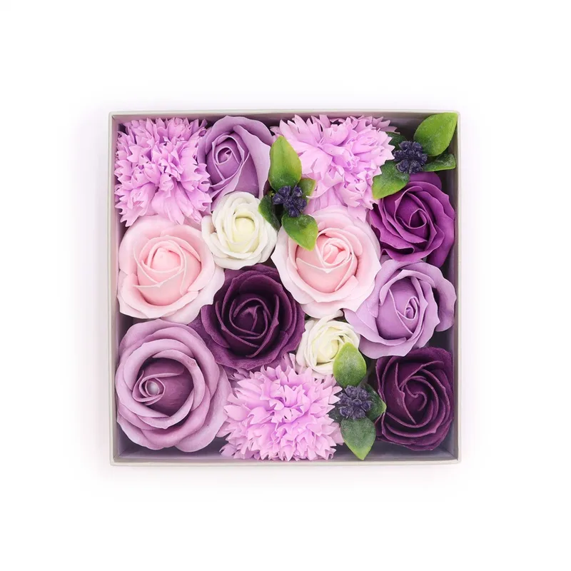 Square Scatola Lavanda Rosa & Carnation
