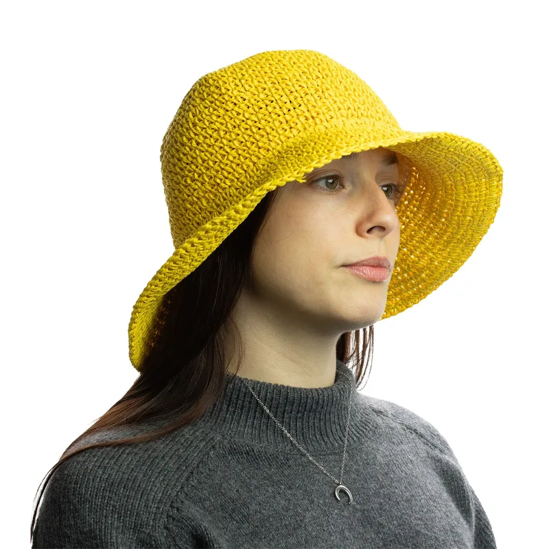 Nomad Sari Floppy Straw Sun Hat Yellow — foto 1