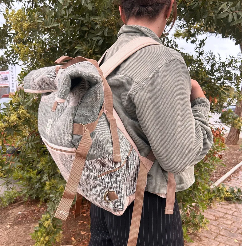 Hemp Trekking Rolling Backpack Sage — foto 2