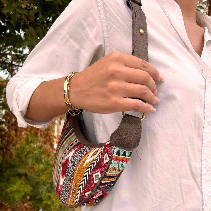 Jacquard Hobo Bag Rich Browns — foto 1
