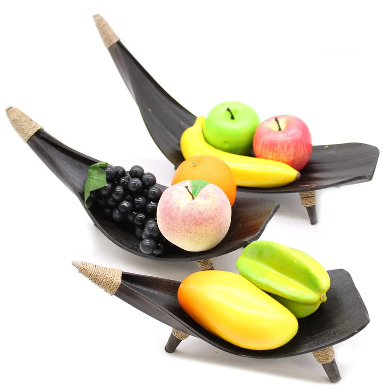 Coconut Leaf Fruit Bowl Set Chocolate — foto 3