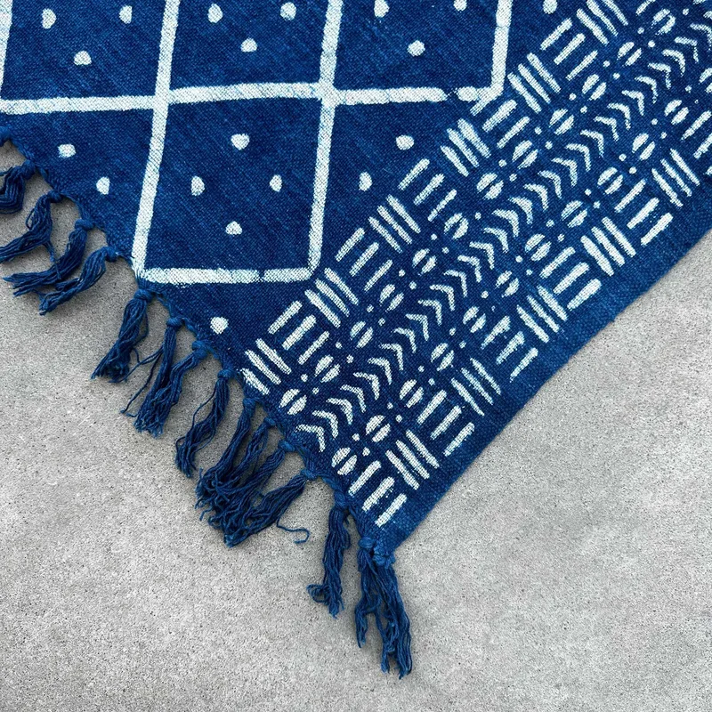Fatto a mano Indigo Throw 170x120cm Midnight Heerak — foto 2